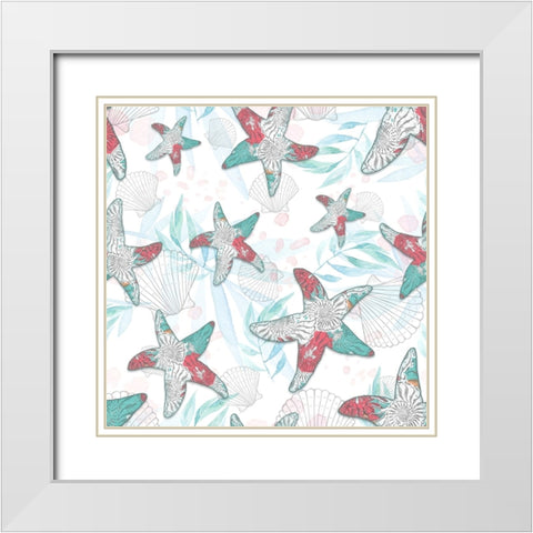 Sea Side BoHo Wrap Around 2 White Modern Wood Framed Art Print with Double Matting by LightBoxJournal