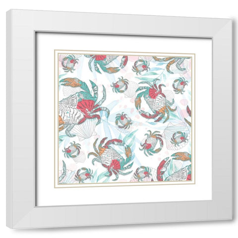 Sea Side BoHo Wrap Around 3 White Modern Wood Framed Art Print with Double Matting by LightBoxJournal