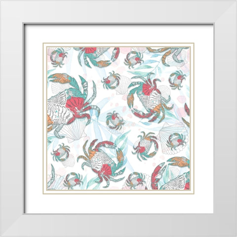 Sea Side BoHo Wrap Around 3 White Modern Wood Framed Art Print with Double Matting by LightBoxJournal
