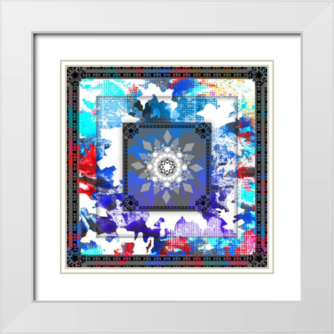 Bandanna C10 White Modern Wood Framed Art Print with Double Matting by LightBoxJournal