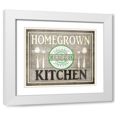 Home Grown Kitchen White Modern Wood Framed Art Print with Double Matting by LightBoxJournal