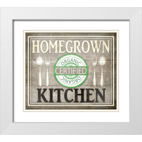 Home Grown Kitchen White Modern Wood Framed Art Print with Double Matting by LightBoxJournal