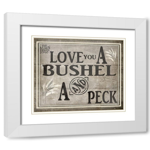 Love You BK White Modern Wood Framed Art Print with Double Matting by LightBoxJournal