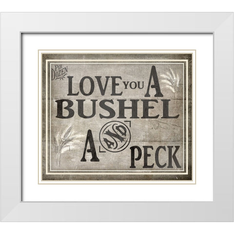 Love You BK White Modern Wood Framed Art Print with Double Matting by LightBoxJournal