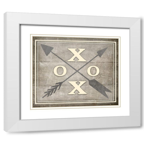 Vintage Farm Sign - XOXO 1 White Modern Wood Framed Art Print with Double Matting by LightBoxJournal