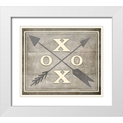 Vintage Farm Sign - XOXO 1 White Modern Wood Framed Art Print with Double Matting by LightBoxJournal