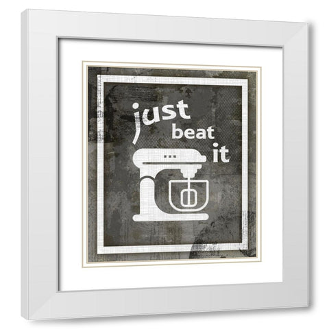 Farm Sign_Beat it White Modern Wood Framed Art Print with Double Matting by LightBoxJournal