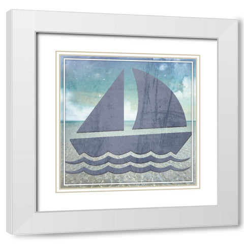 Signs_Boating_V1 White Modern Wood Framed Art Print with Double Matting by LightBoxJournal