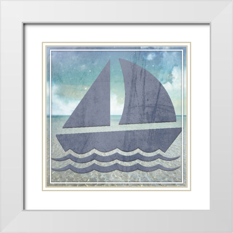 Signs_Boating_V1 White Modern Wood Framed Art Print with Double Matting by LightBoxJournal