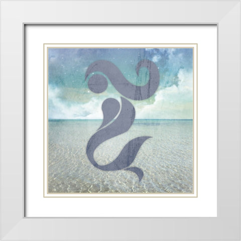 Signs_Mermaid White Modern Wood Framed Art Print with Double Matting by LightBoxJournal