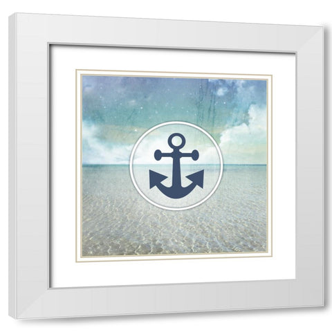 Signs_SeaLife_Anchor White Modern Wood Framed Art Print with Double Matting by LightBoxJournal