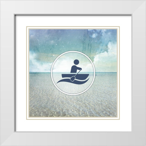 Signs_SeaLife_Boater3 White Modern Wood Framed Art Print with Double Matting by LightBoxJournal