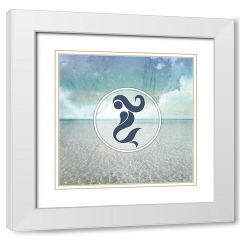Signs_SeaLife_Mermaid White Modern Wood Framed Art Print with Double Matting by LightBoxJournal