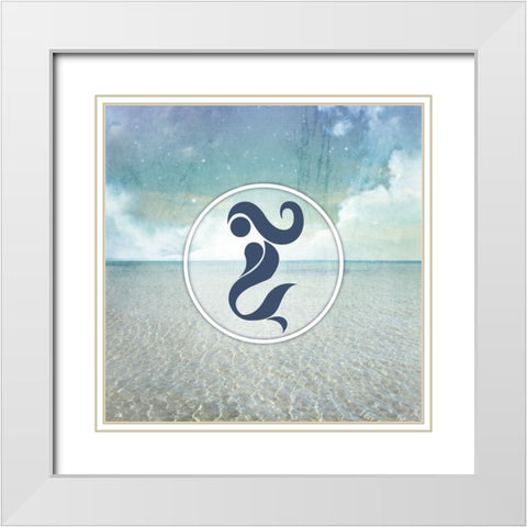 Signs_SeaLife_Mermaid White Modern Wood Framed Art Print with Double Matting by LightBoxJournal