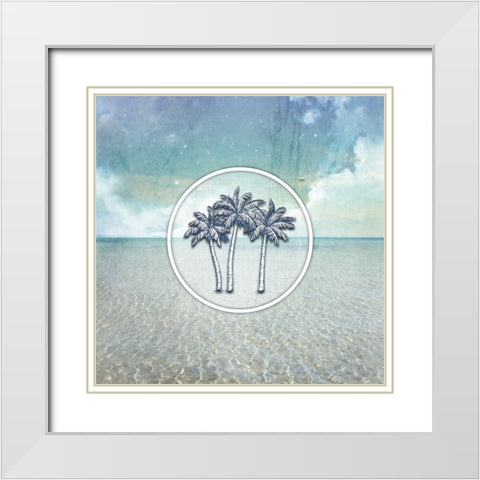 Signs_SeaLife_Palmtrees White Modern Wood Framed Art Print with Double Matting by LightBoxJournal