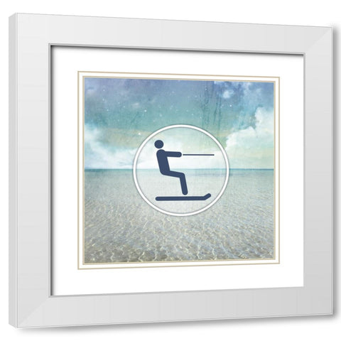Signs_SeaLife_ski White Modern Wood Framed Art Print with Double Matting by LightBoxJournal