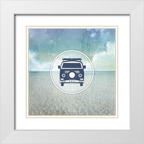 Signs_SeaLife_SurfBus White Modern Wood Framed Art Print with Double Matting by LightBoxJournal