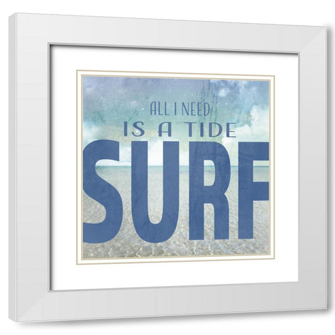Signs_SeaLife_Typography_TideAndSurf White Modern Wood Framed Art Print with Double Matting by LightBoxJournal
