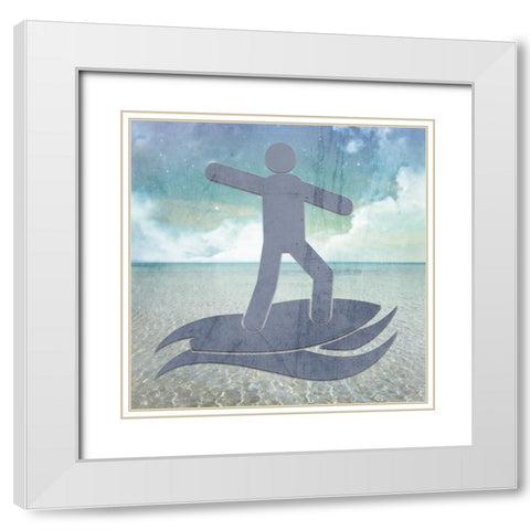 Signs_Surfer2 White Modern Wood Framed Art Print with Double Matting by LightBoxJournal