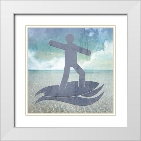 Signs_Surfer2 White Modern Wood Framed Art Print with Double Matting by LightBoxJournal