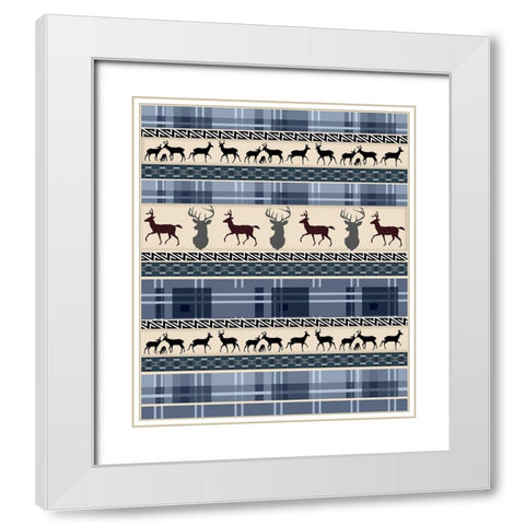 Whitetail Family 08 White Modern Wood Framed Art Print with Double Matting by LightBoxJournal