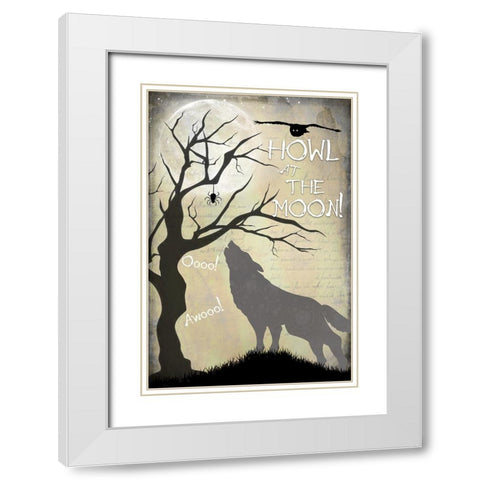 Say Boo 04 White Modern Wood Framed Art Print with Double Matting by LightBoxJournal