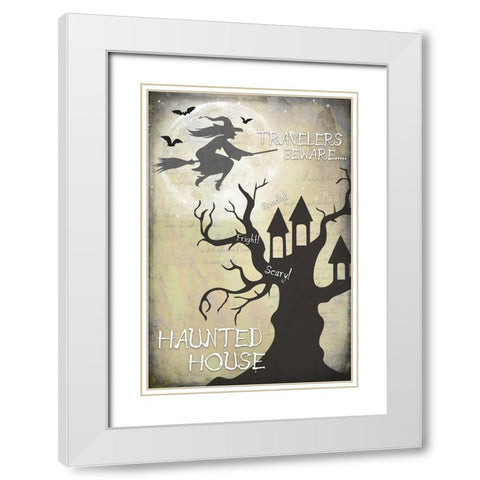 Say Boo 05 White Modern Wood Framed Art Print with Double Matting by LightBoxJournal