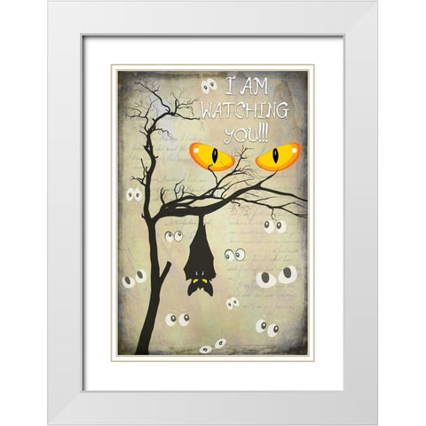 Say Boo 06 White Modern Wood Framed Art Print with Double Matting by LightBoxJournal