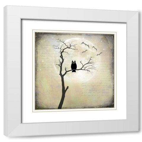 Say Boo 011 White Modern Wood Framed Art Print with Double Matting by LightBoxJournal