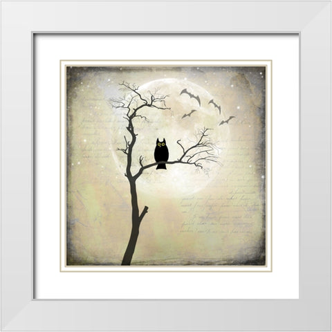 Say Boo 011 White Modern Wood Framed Art Print with Double Matting by LightBoxJournal
