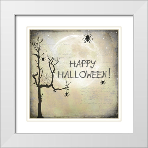 Say Boo 016 White Modern Wood Framed Art Print with Double Matting by LightBoxJournal