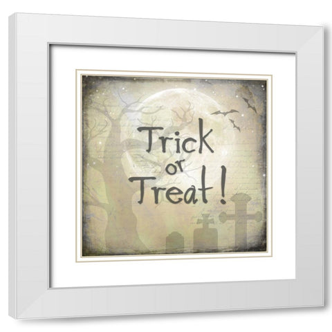 Say Boo 018 White Modern Wood Framed Art Print with Double Matting by LightBoxJournal