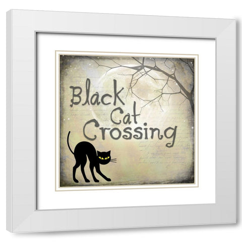 Say Boo 020 White Modern Wood Framed Art Print with Double Matting by LightBoxJournal