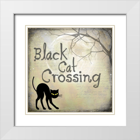 Say Boo 020 White Modern Wood Framed Art Print with Double Matting by LightBoxJournal