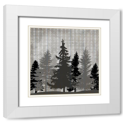 Blue Bear Lodge Sign 06 White Modern Wood Framed Art Print with Double Matting by LightBoxJournal