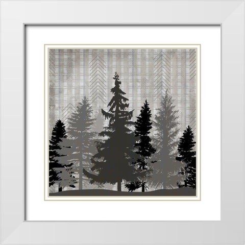 Blue Bear Lodge Sign 06 White Modern Wood Framed Art Print with Double Matting by LightBoxJournal