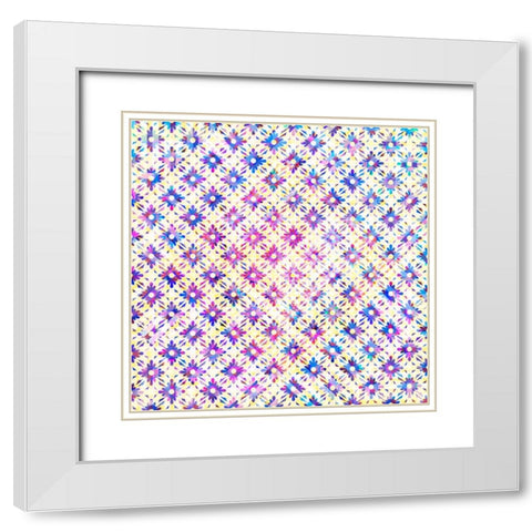 BoHo Girl Pattern 01 White Modern Wood Framed Art Print with Double Matting by LightBoxJournal