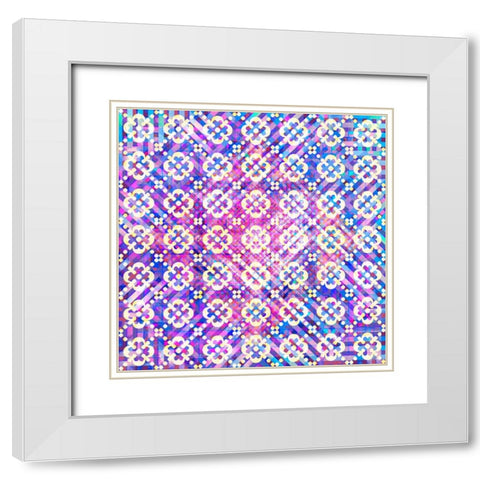 BoHo Girl Pattern 02 White Modern Wood Framed Art Print with Double Matting by LightBoxJournal