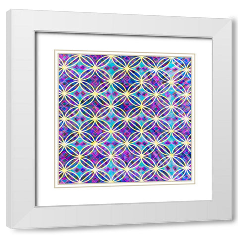 BoHo Girl Pattern 04 White Modern Wood Framed Art Print with Double Matting by LightBoxJournal