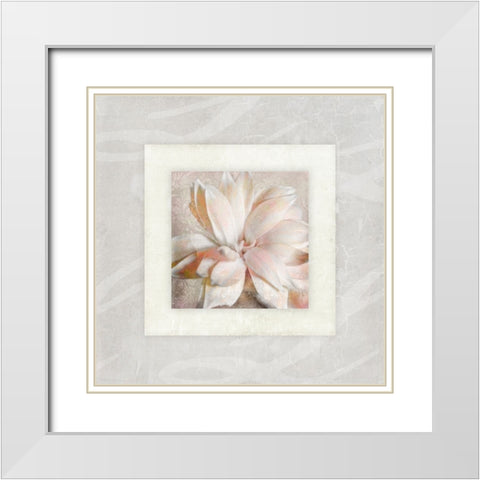Pink Ivory Portrait 01 White Modern Wood Framed Art Print with Double Matting by LightBoxJournal