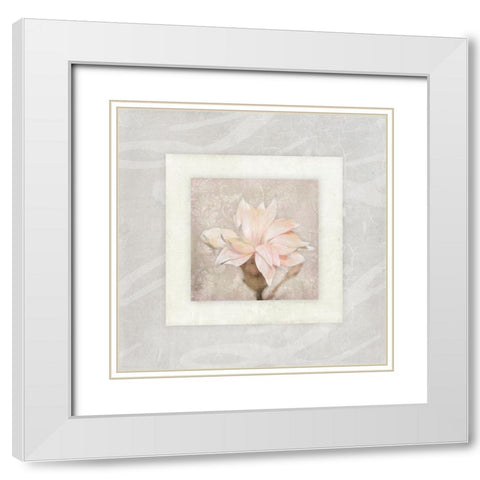 Pink Ivory Portrait 02 White Modern Wood Framed Art Print with Double Matting by LightBoxJournal
