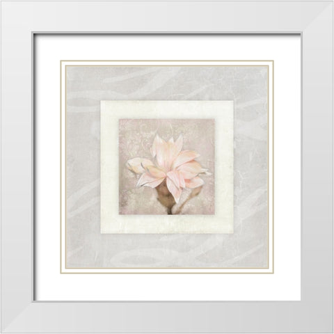 Pink Ivory Portrait 02 White Modern Wood Framed Art Print with Double Matting by LightBoxJournal