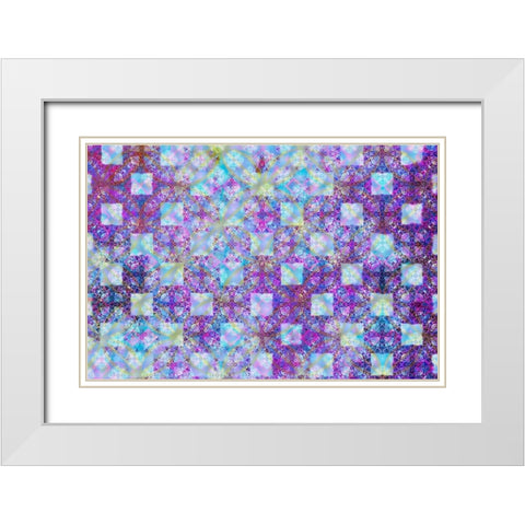Cherry Blu Pattern 05 White Modern Wood Framed Art Print with Double Matting by LightBoxJournal