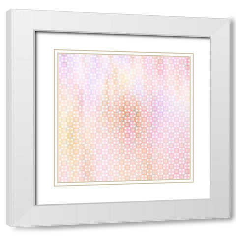 Apple Blossoms Pattern 02 White Modern Wood Framed Art Print with Double Matting by LightBoxJournal