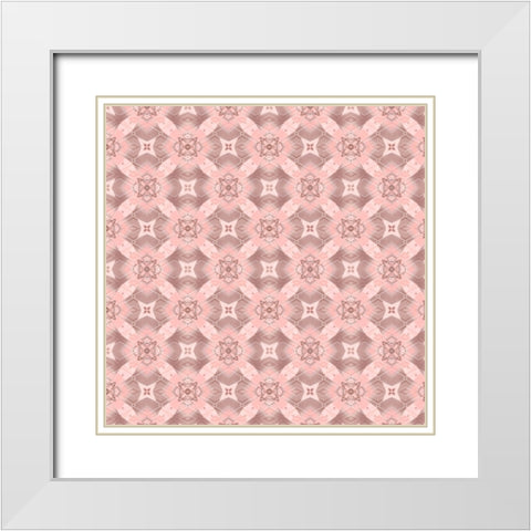 Pinky Blossom Pattern 03 White Modern Wood Framed Art Print with Double Matting by LightBoxJournal