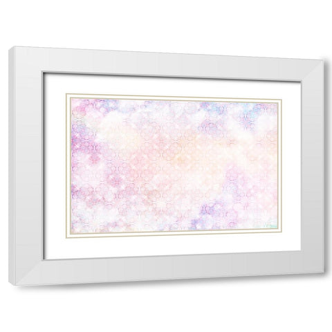 White Spring Blossoms Pattern 05 White Modern Wood Framed Art Print with Double Matting by LightBoxJournal