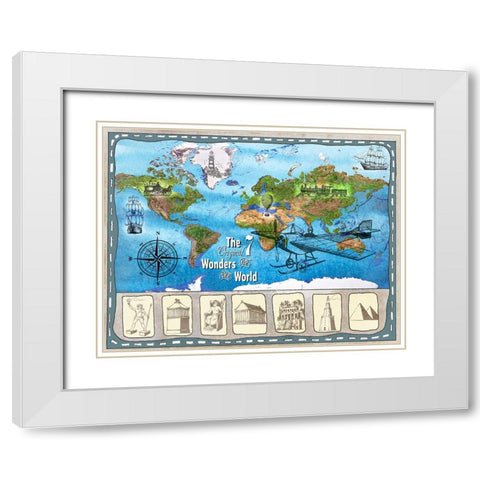 7 Ancient Wonders 02 White Modern Wood Framed Art Print with Double Matting by LightBoxJournal