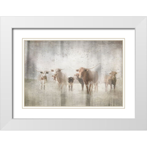 Antique Farm 12 White Modern Wood Framed Art Print with Double Matting by LightBoxJournal
