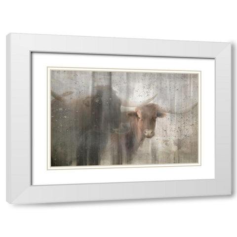 Antique Farm 15 White Modern Wood Framed Art Print with Double Matting by LightBoxJournal