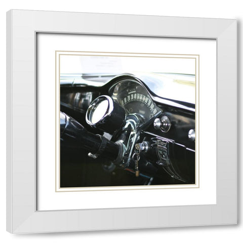 Antique Garage 6 White Modern Wood Framed Art Print with Double Matting by LightBoxJournal